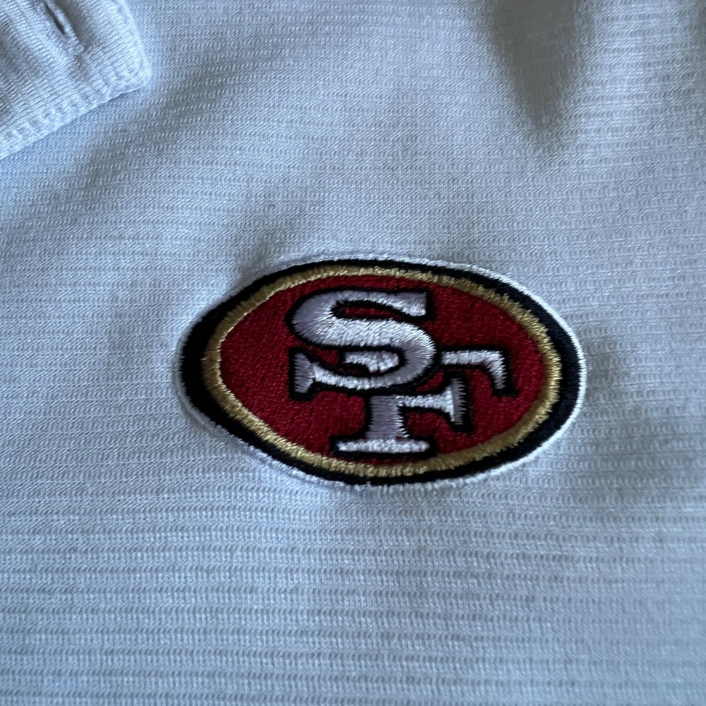 Nike NFL 49ers Dri-FIT Polo Shirt Mens Medium White Grey Colorblock - Picture 5 of 9